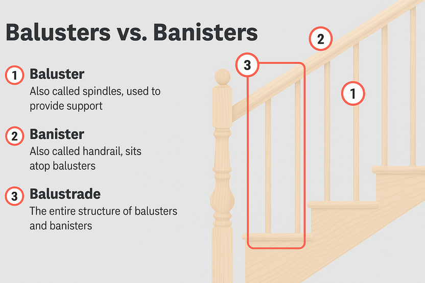 What Is Balluster Racket Handrail vs. Banister vs. Baluster: What’s the Difference? – FoxChase ...