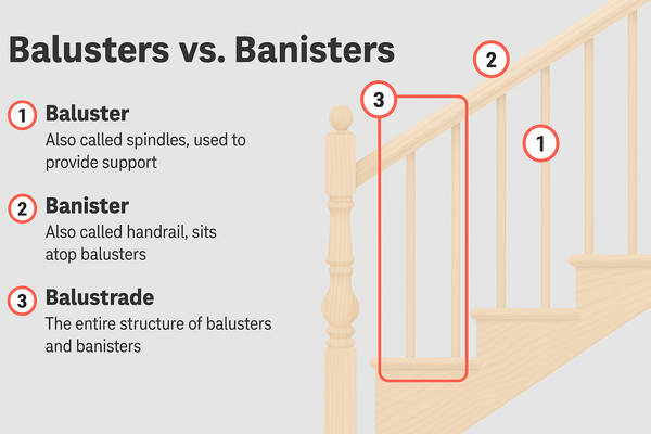 handrail vs. baluster vs. banister