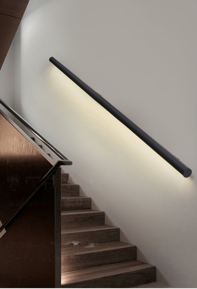 LED Handrail with Flowing Light - Round, Bottom Light