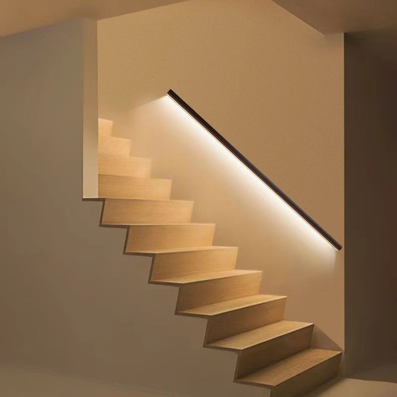 LED Handrail with Flowing Light - Round, Bottom Light