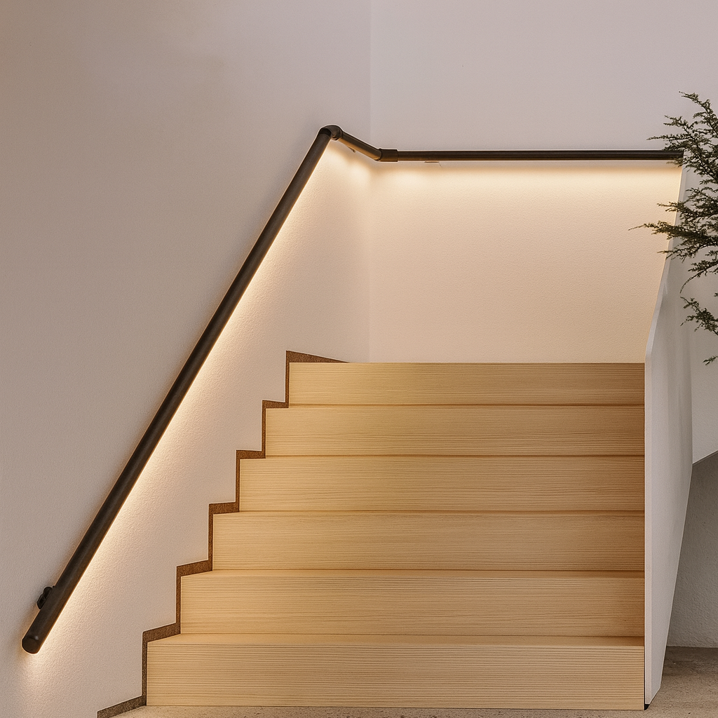 Classic LED Handrail - Round, Bottom Light