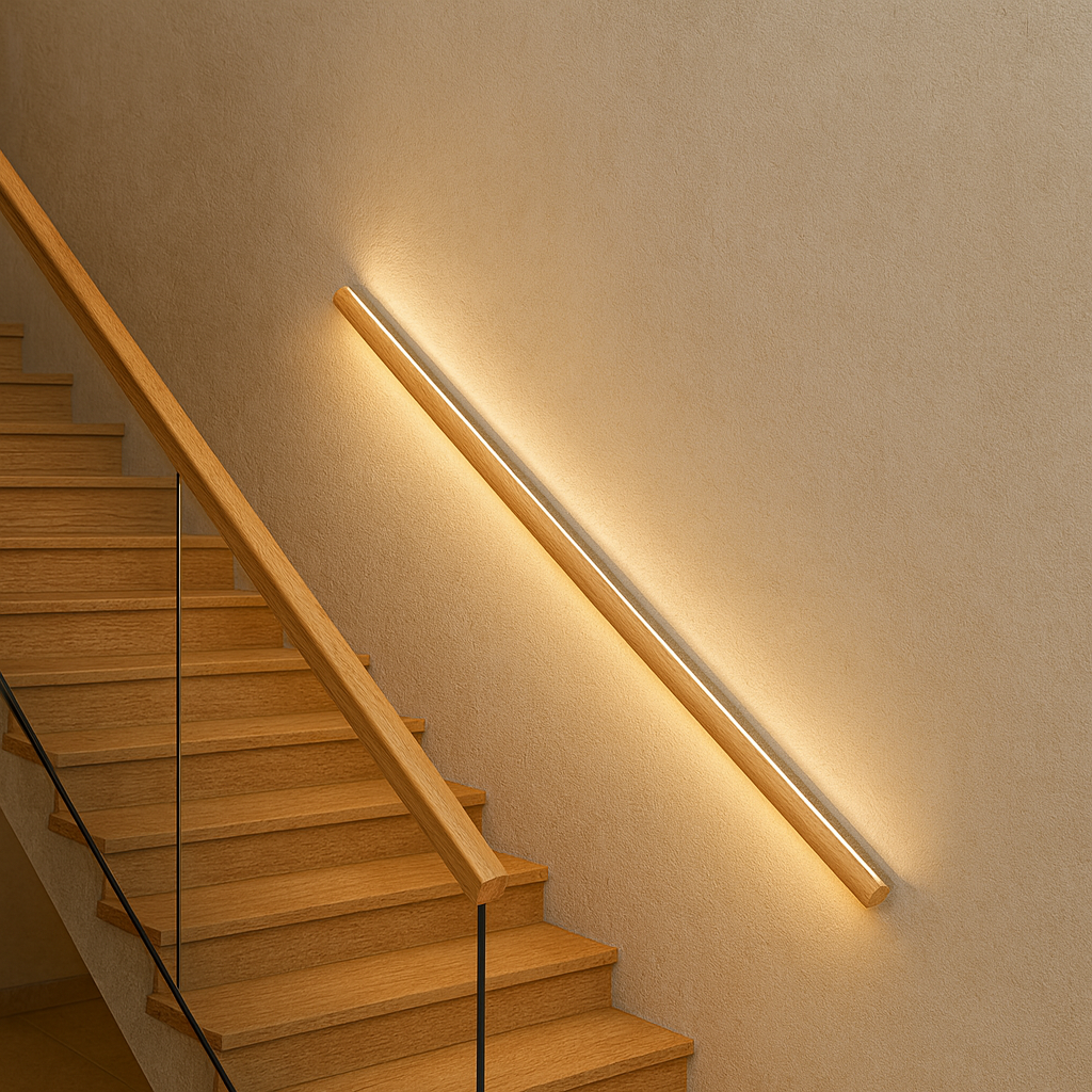 LED Handrail with Flowing Light - Round, Dual Light