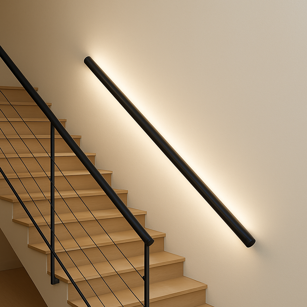 LED Handrail with Flowing Light - Round, Dual Light