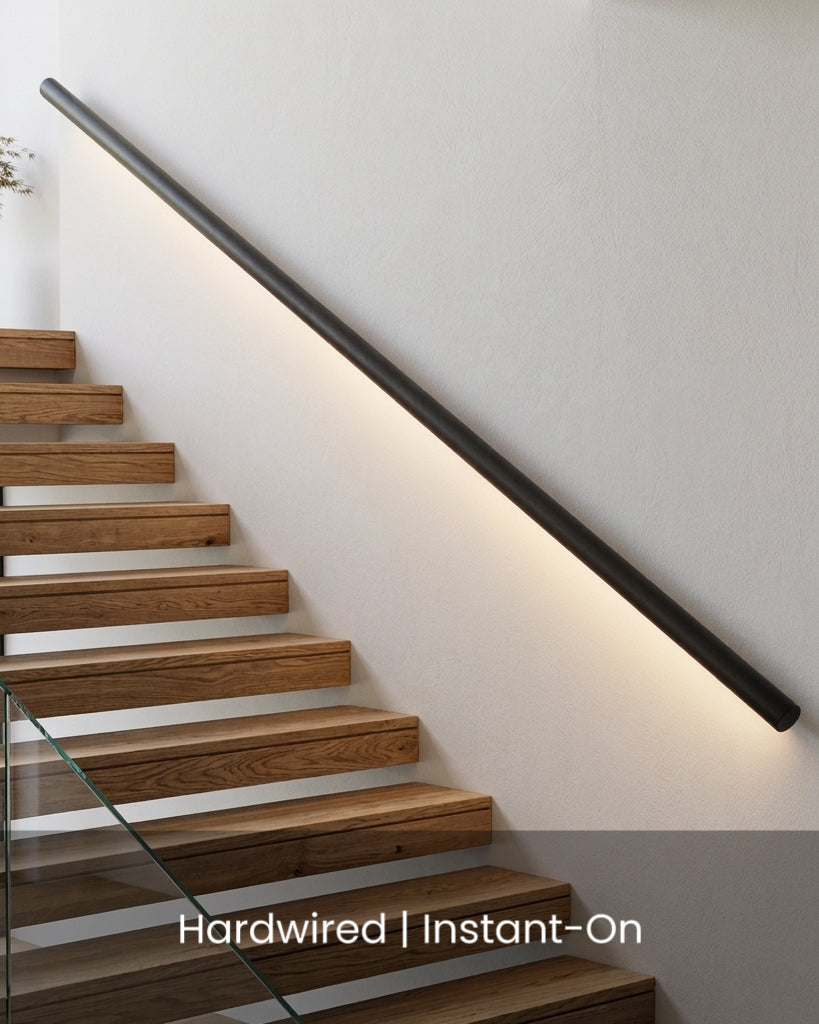 Instant-On LED Handrail - Round, Bottom Light