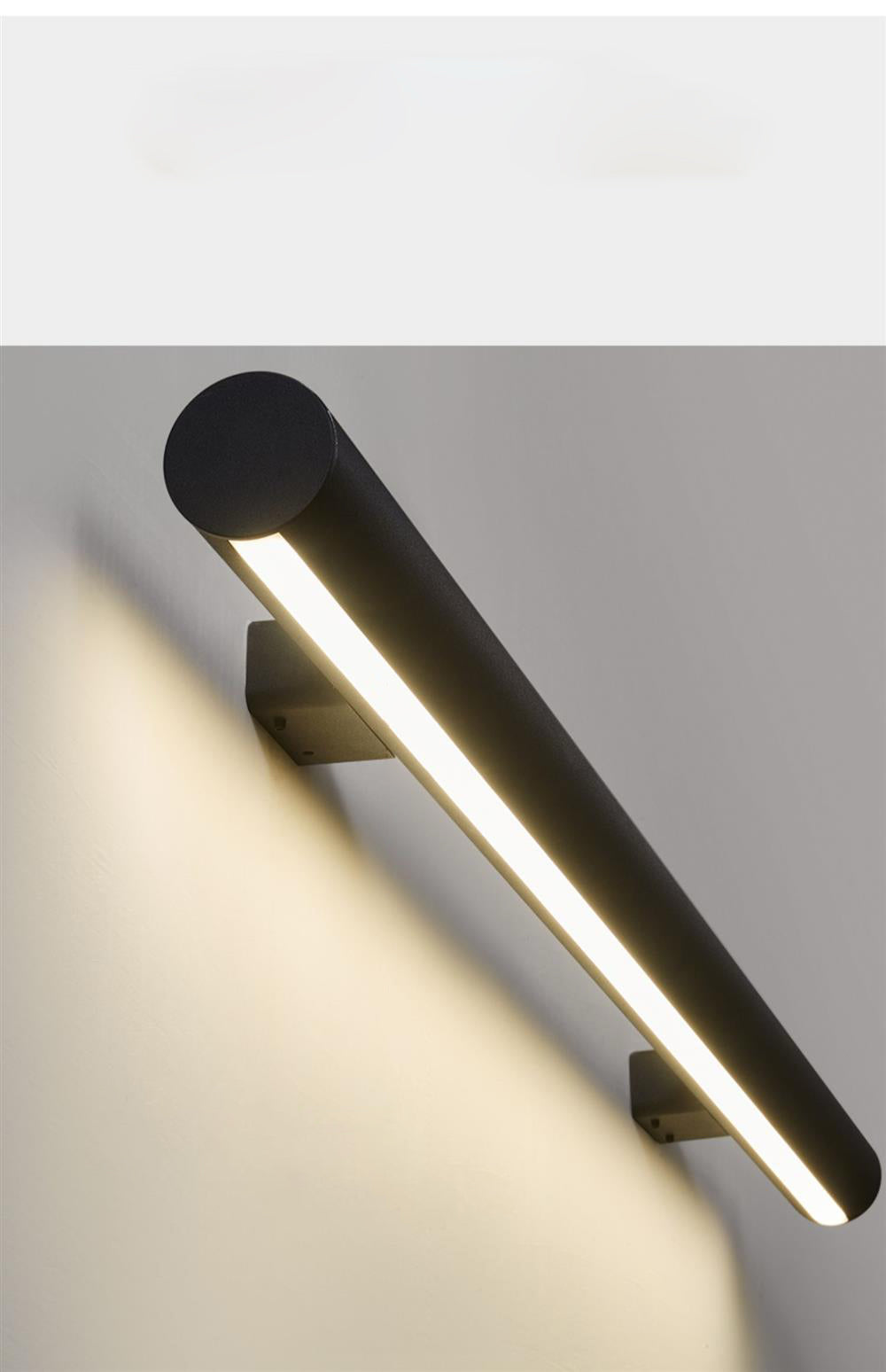 LED Handrail with Flowing Light - Round, Bottom Light
