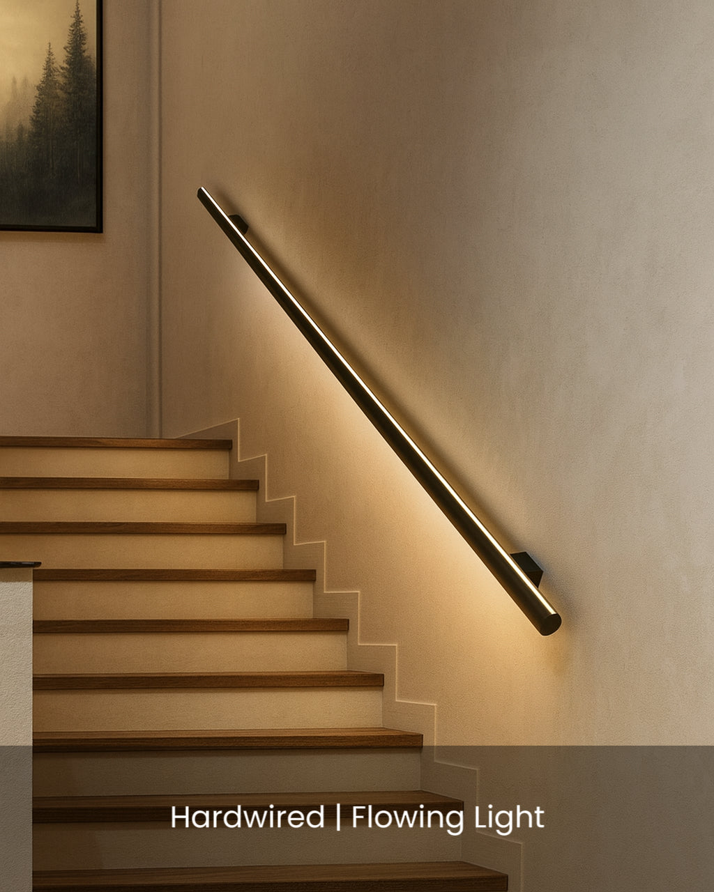 LED Handrail with Flowing Light - Round, Dual Light