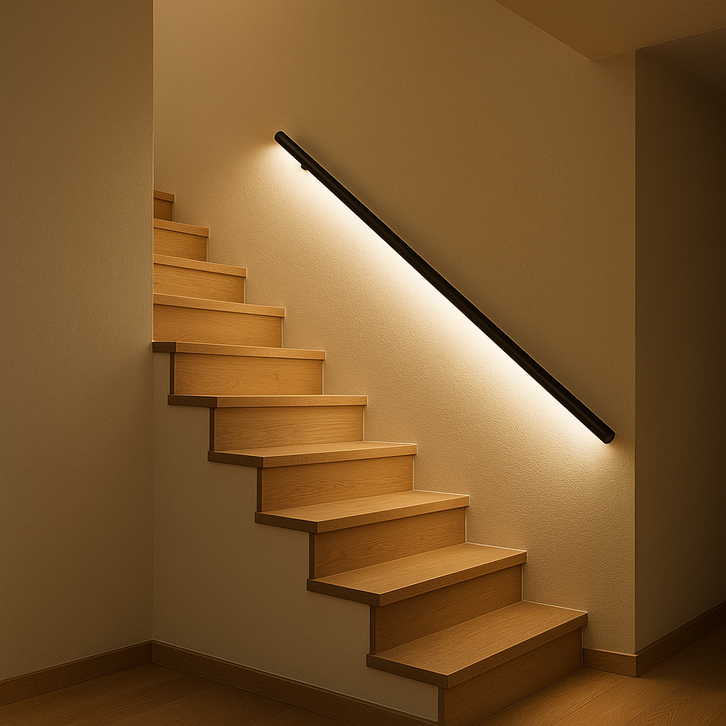 Classic LED Handrail - Round, Bottom Light